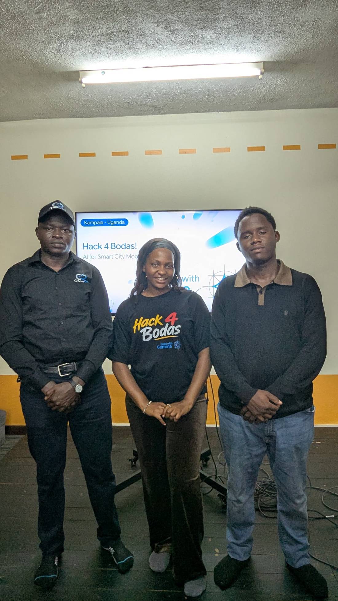 CodeOn team at the Hack 4 Bodas hackathon